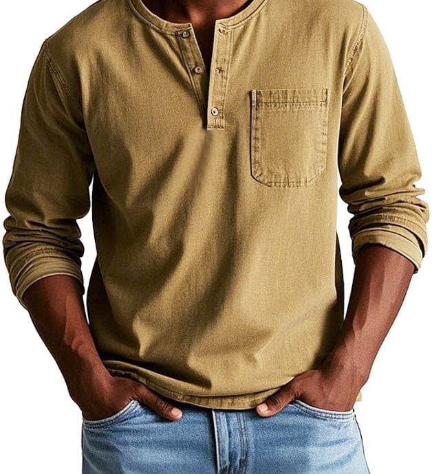 Frederico™ | Camiseta Henley Vintage