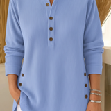 Elise Jersey de Punto Liso con Mangas Largas