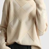 Jasmine Jersey de Cuello Alto de Cachemira