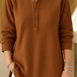 Elise Jersey de Punto Liso con Mangas Largas