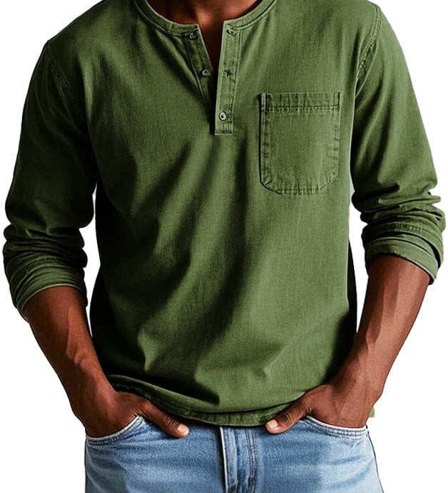 Frederico™ | Camiseta Henley Vintage