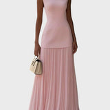 Ekaterina™ – Vestido largo sin mangas con volantes