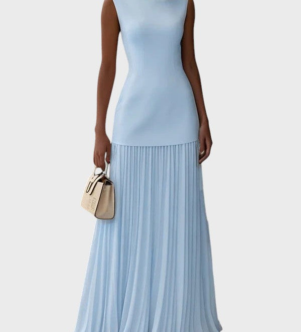 Ekaterina™ – Vestido largo sin mangas con volantes