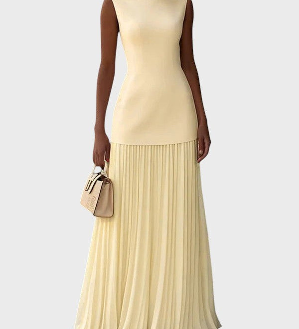 Ekaterina™ – Vestido largo sin mangas con volantes