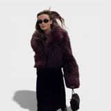 Dulceida - Abrigo Corto de Pelo Sintético Suave