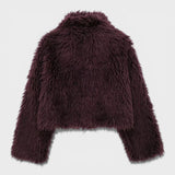 Dulceida - Abrigo Corto de Pelo Sintético Suave