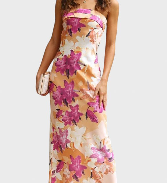 Ivomira™ - Vestido largo de satén