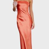 Ivomira™ - Vestido largo de satén