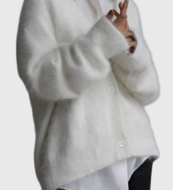 Daniela Cardigan de Mezcla de Cachemira Suave