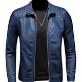 Francisco™ | Chaleco de cuero con cuello stand