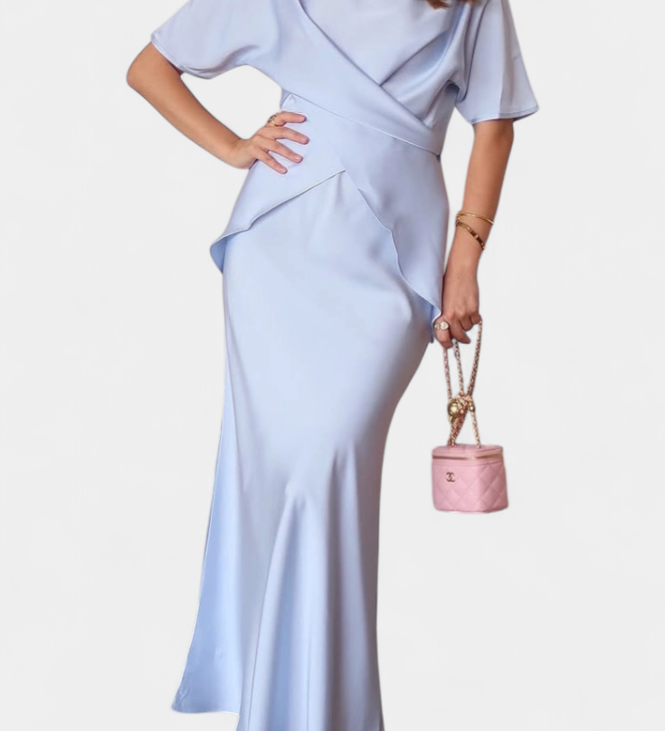 Veleda Conjunto de Top con Tiras Cruzadas y Falda Fluida