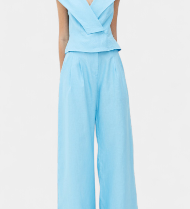 Hayden Conjunto Top Asimétrico y Pantalón Palazzo