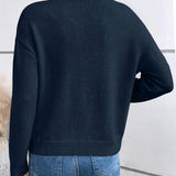 Yara Suéter Escote en V con Ribete de Encaje