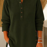 Elise Jersey de Punto Liso con Mangas Largas