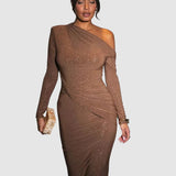 Stoian™ - Vestido maxi brillante